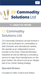 Mobile Screenshot of commoditysols.co.uk